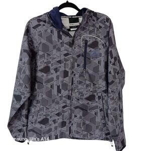 ECKO Function Men's Windbreaker Jacket S Gray Zip Pocket‎ Lightweight Hooded